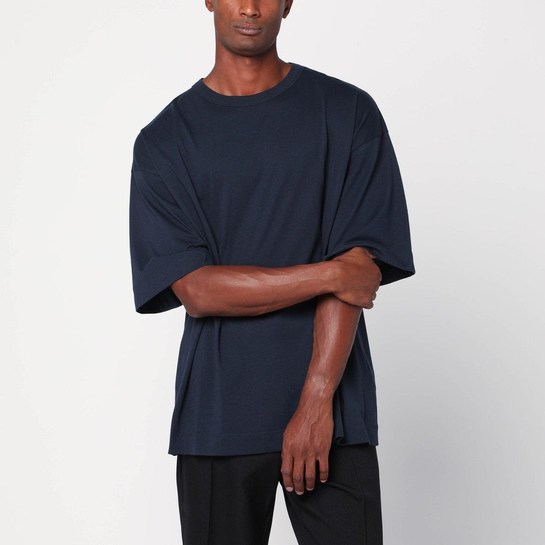 Shirts &amp; Tops S Dries Van Noten - Oversized navy blue cotton T-shirt Brand