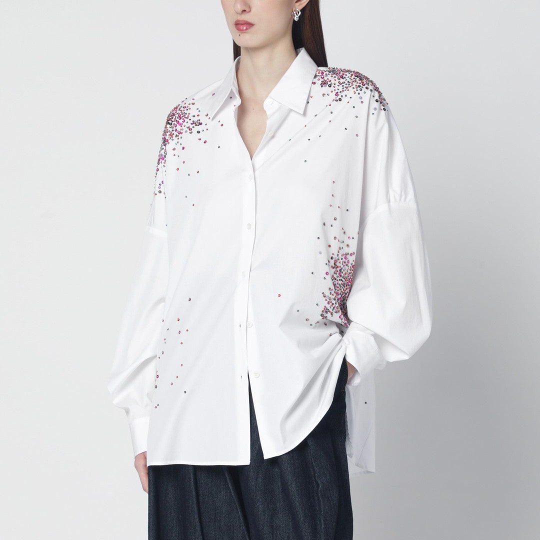 Shirts &amp; Tops M Dries Van Noten - White oversized shirt with Firework embroidery Brand