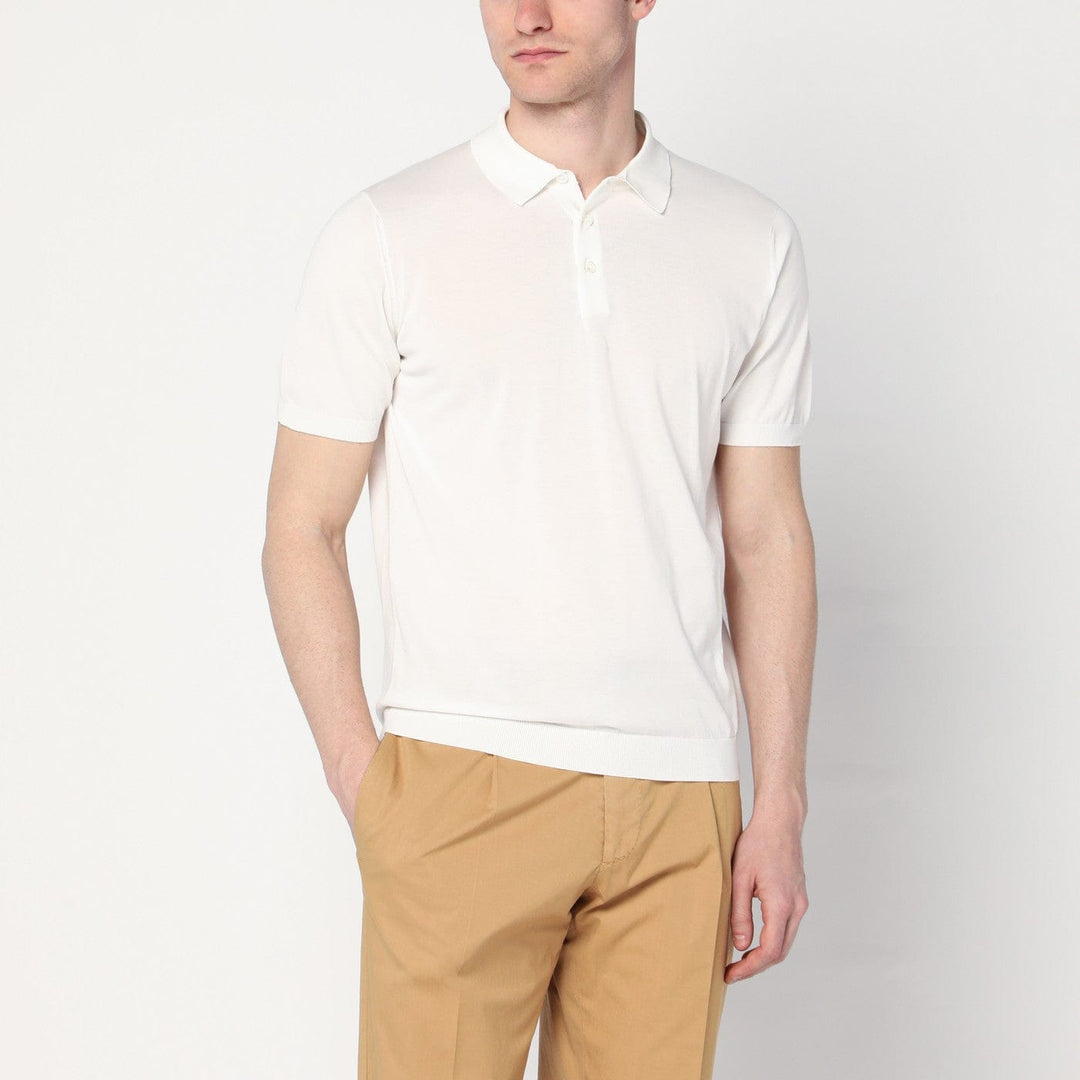 Shirts &amp; Tops 54 IT Drumohr - Milky white polo shirt in cotton Brand
