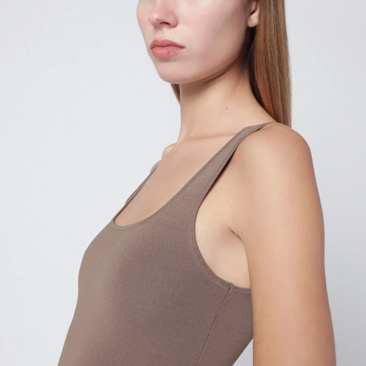 Entire Studios - Light brown viscose-blend top Brand Shirts &amp; Tops