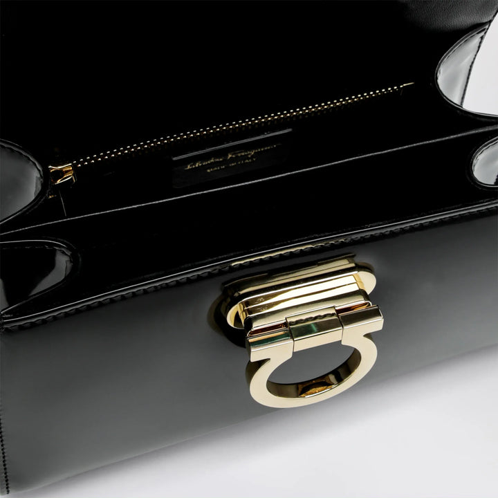 Ferragamo - Black Iconic Top Handle bag Brand Shirts &amp; Tops TU