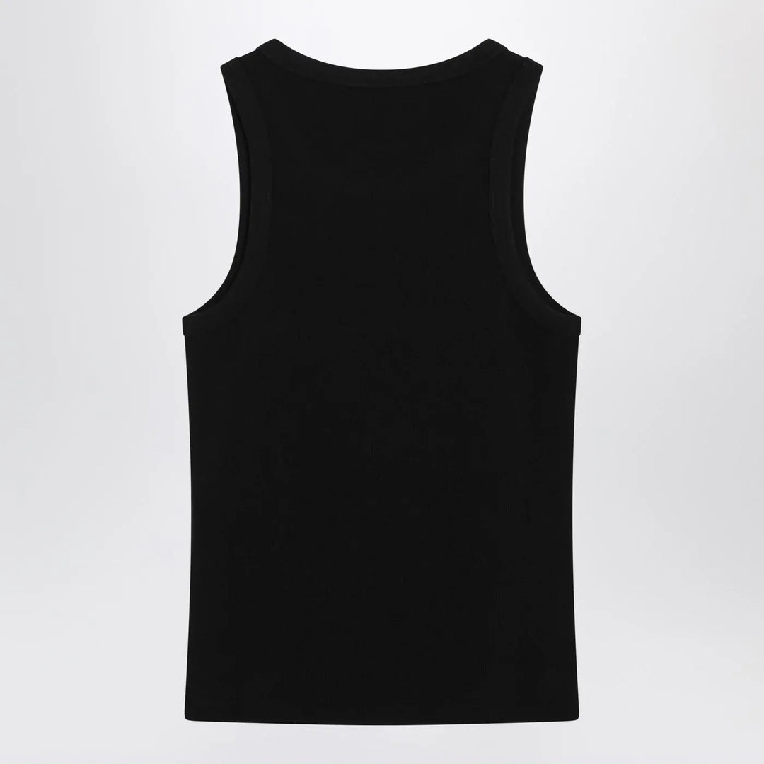Givenchy - Black slim-cut tank top with logo Brand Shirts &amp; Tops