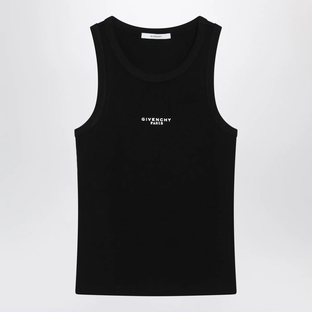 Givenchy - Black slim-cut tank top with logo Brand Shirts & Tops S