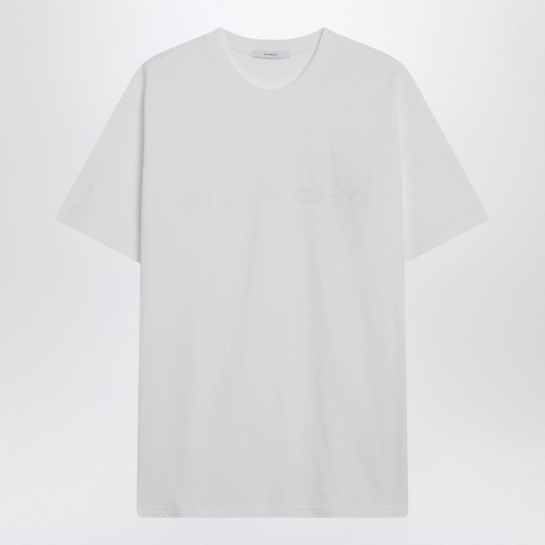 Shirts &amp; Tops Givenchy - White cotton and silk T-shirt with jacquard logo Brand