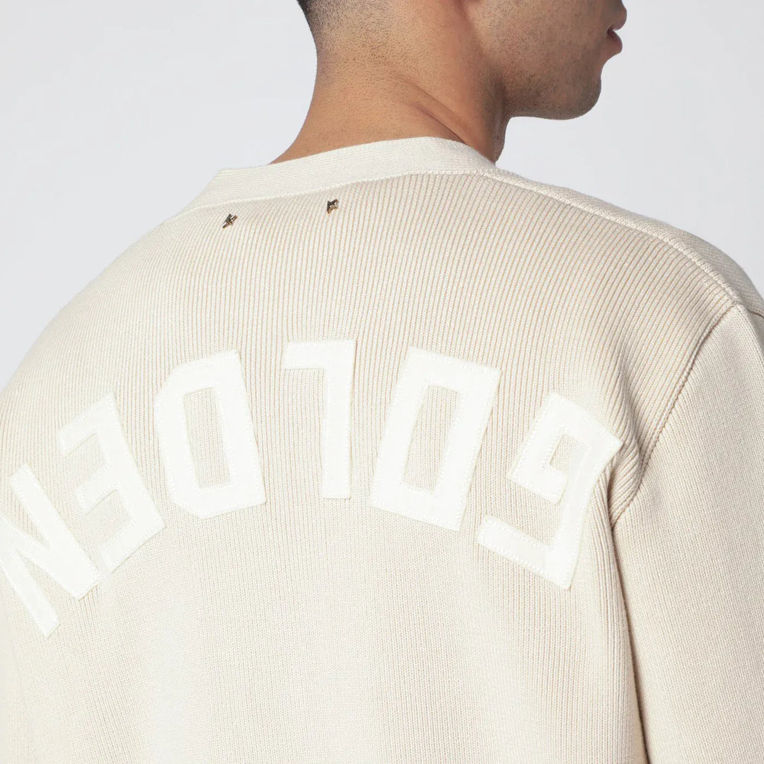 Golden Goose - Beige cotton-blend cardigan Brand Shirts &amp; Tops