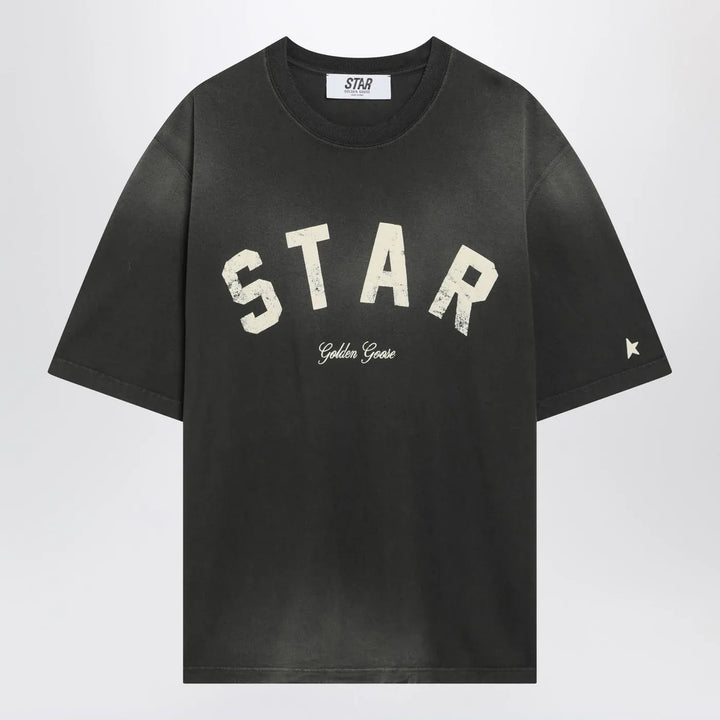 Golden Goose - Black vintage-effect Star T-shirt Brand Shirts &amp; Tops XS
