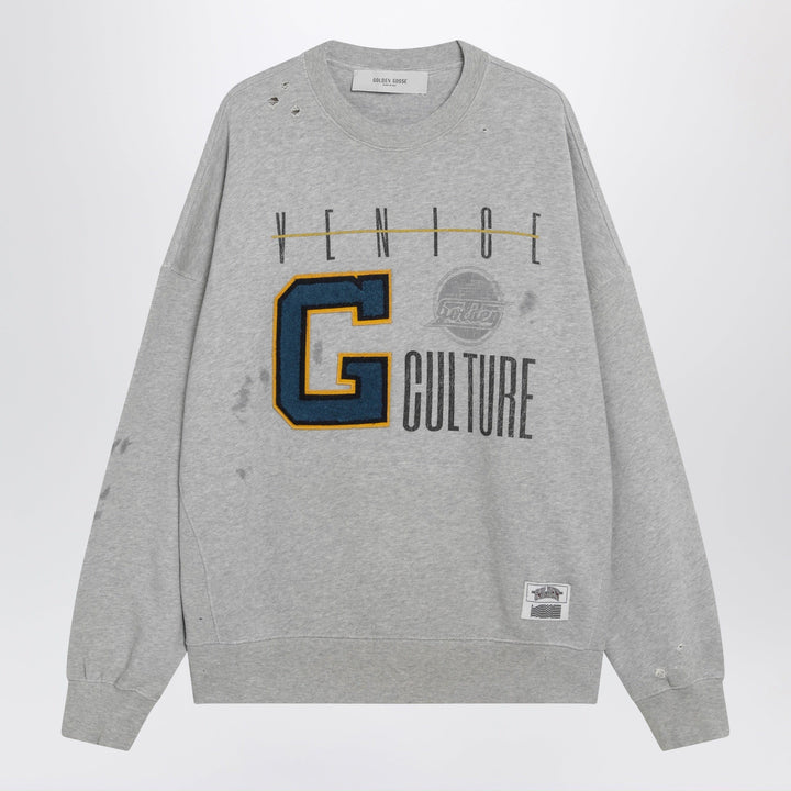 Shirts &amp; Tops Golden Goose - Grey sweatshirt with college logo graphic Brand