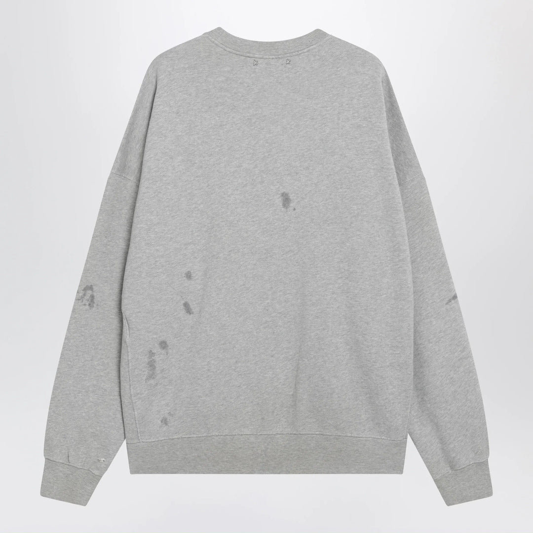 Golden Goose - Grey sweatshirt with college logo graphic Brand Shirts &amp; Tops