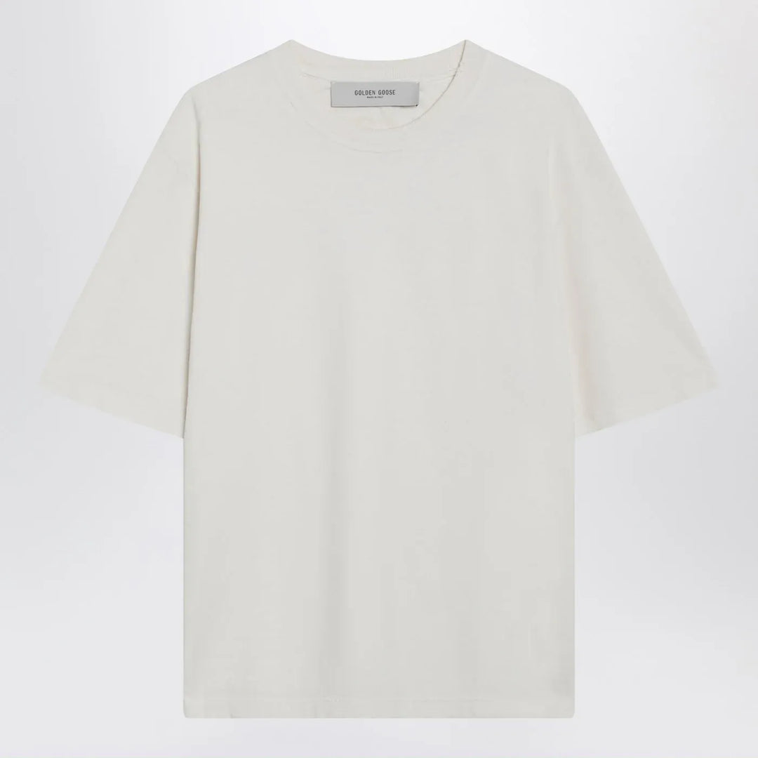 Golden Goose - White T-shirt with reverse lettering logo on the back Brand Shirts &amp; Tops S