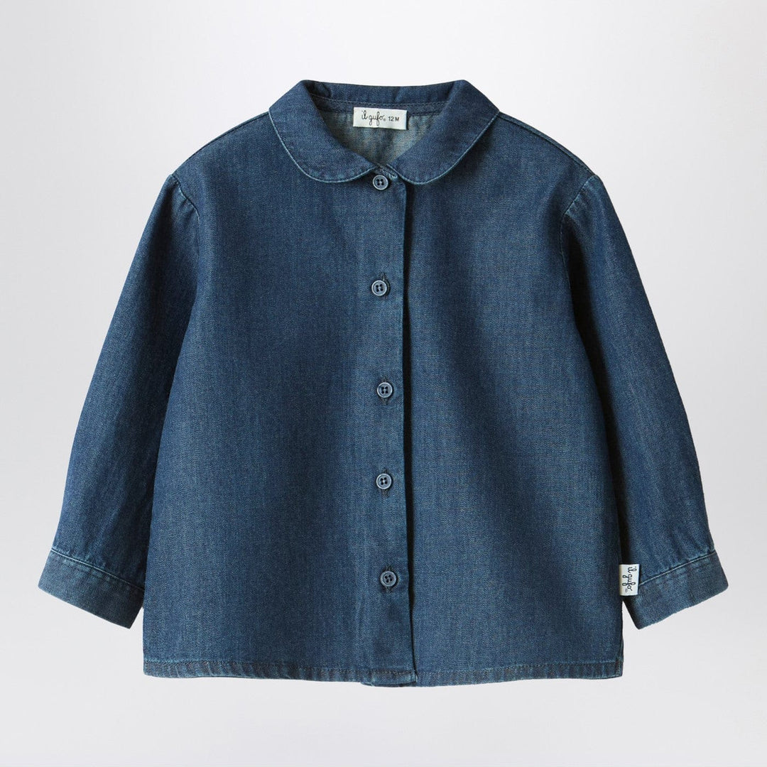 Shirts &amp; Tops 12 Il Gufo - Baby shirt in blue denim Brand