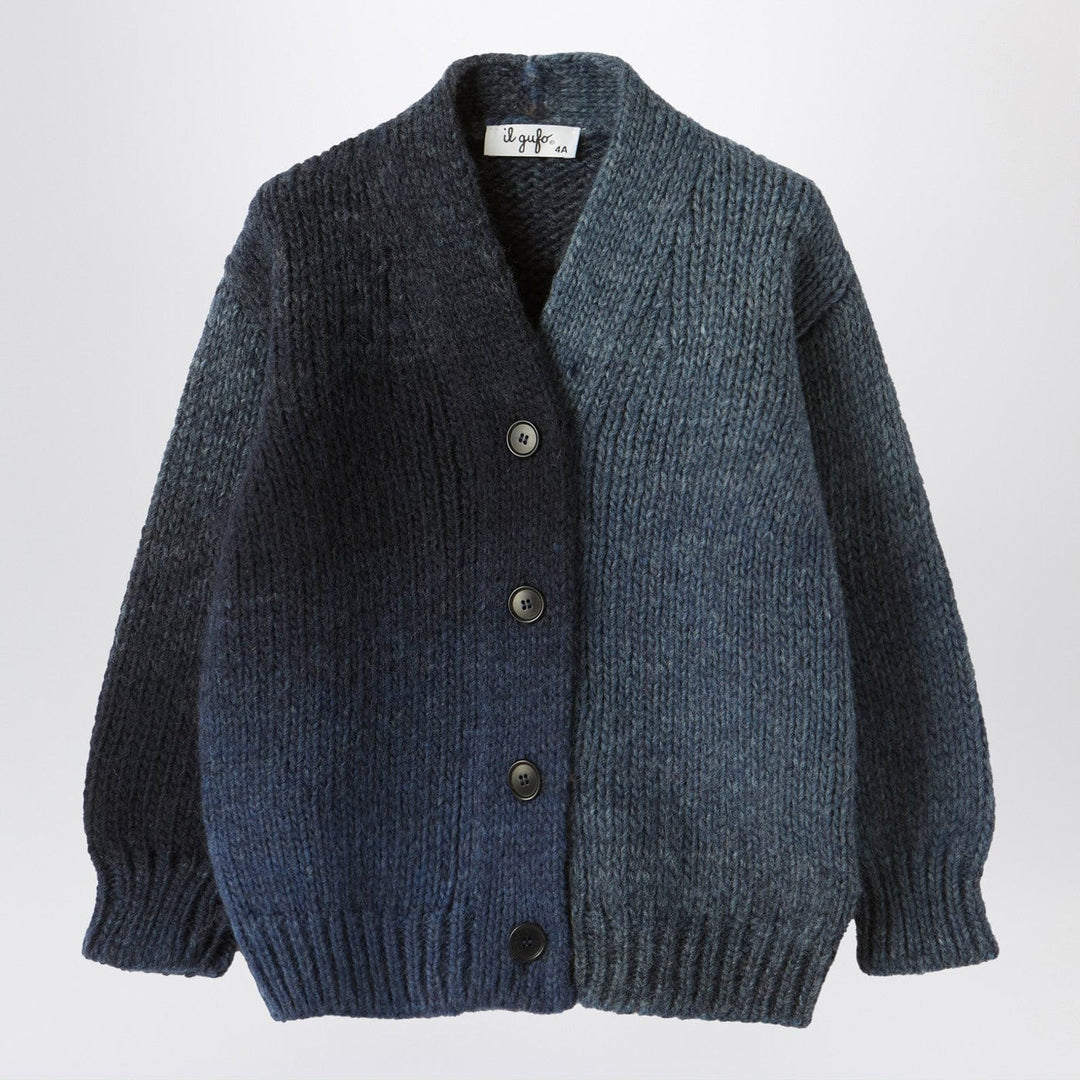 Shirts &amp; Tops 6 Il Gufo - Blue gradient wool blend cardigan Brand