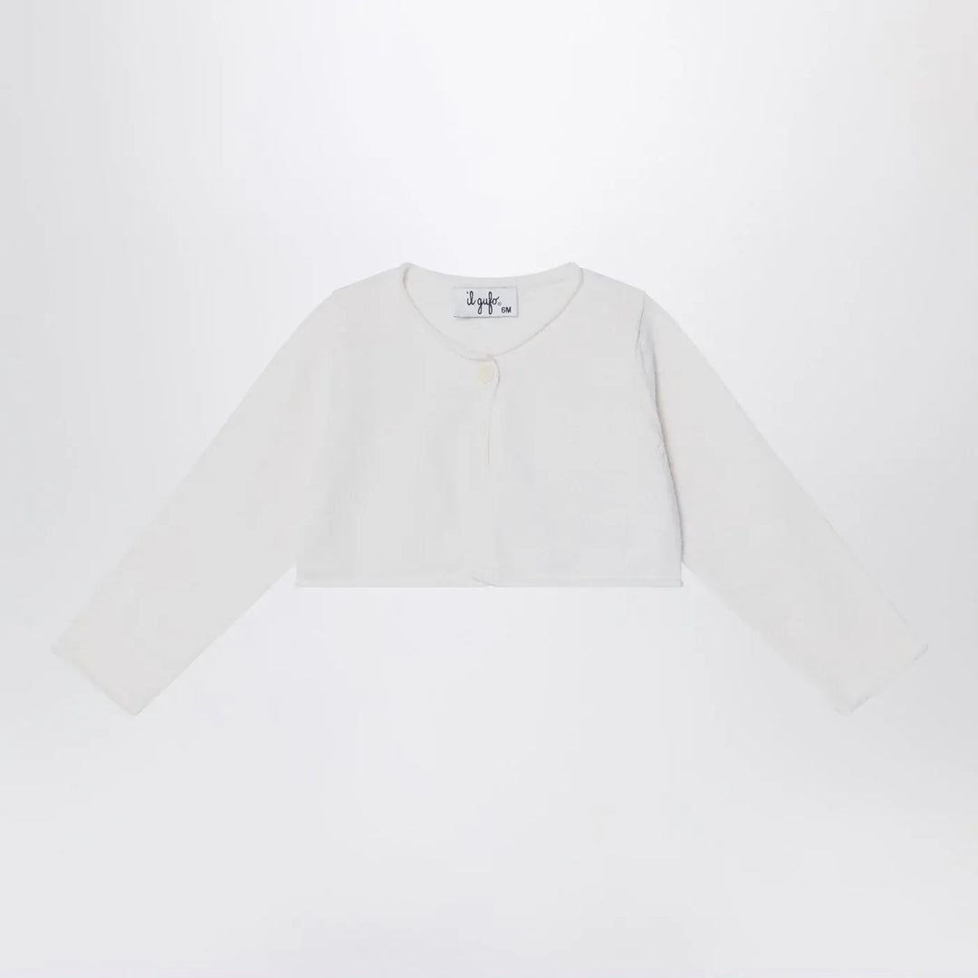 Il Gufo - Short wrap cardigan white milk Brand Shirts &amp; Tops 8Y