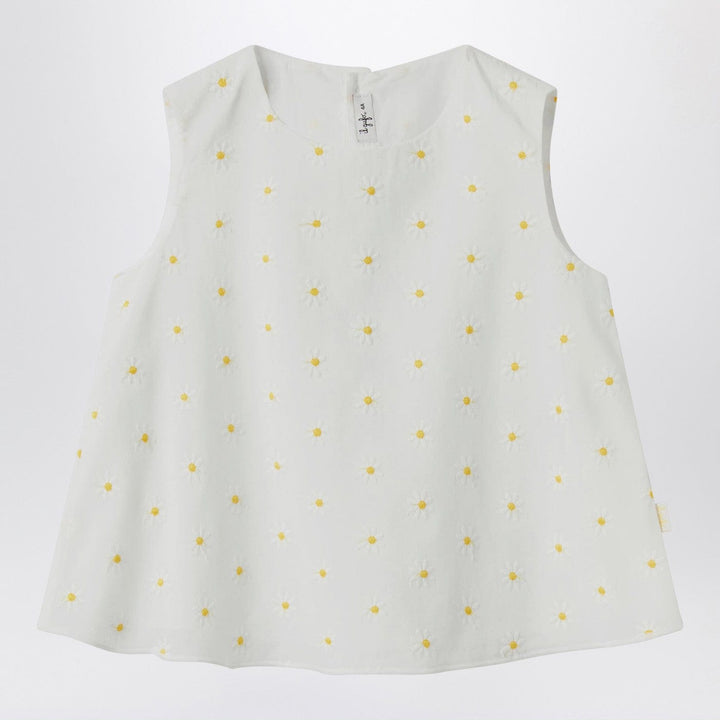 Shirts &amp; Tops 8 Il Gufo - White top with floral embroidery Brand