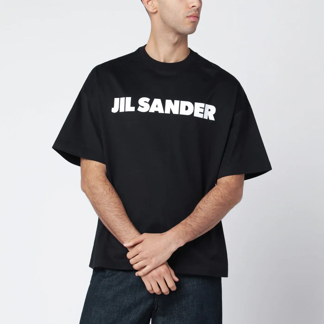 Jil Sander - Black boxy T-shirt with logo Brand Shirts &amp; Tops S
