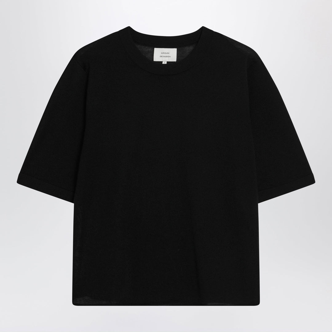 Shirts & Tops LouLou De Saison - Black Nala Fluid Cashmere Top Brand