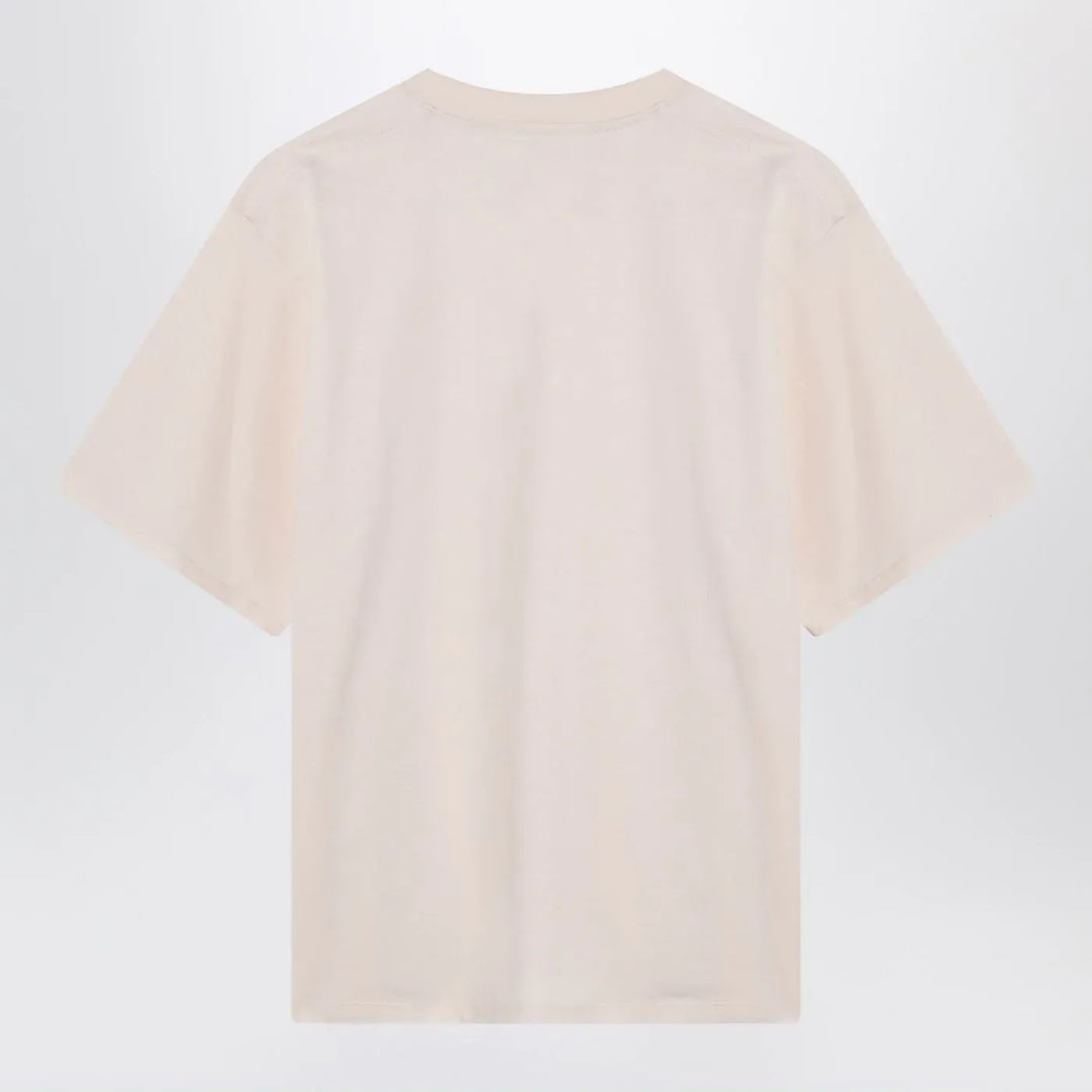 LouLou De Saison - Cream cotton crew neck T-shirt Brand Shirts &amp; Tops