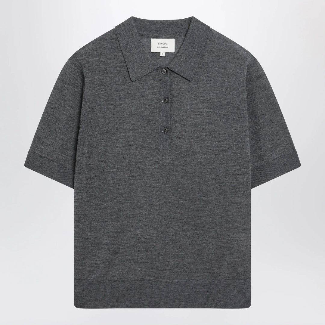 LouLou De Saison - Grey Migo Fluid Cashmere Polo Brand Shirts &amp; Tops L