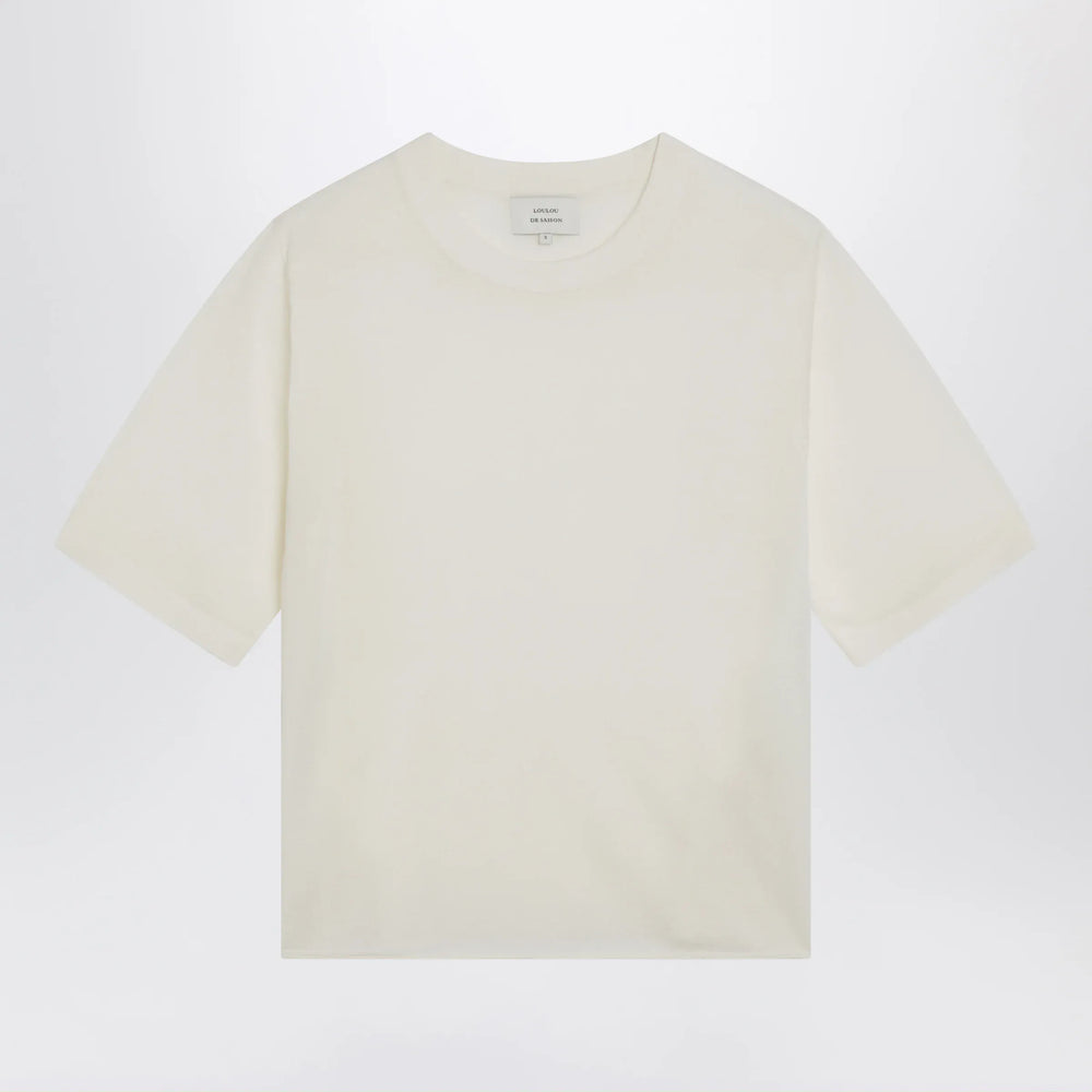 LouLou De Saison - Ivory Nala Fluid Cashmere Top Brand Shirts & Tops S