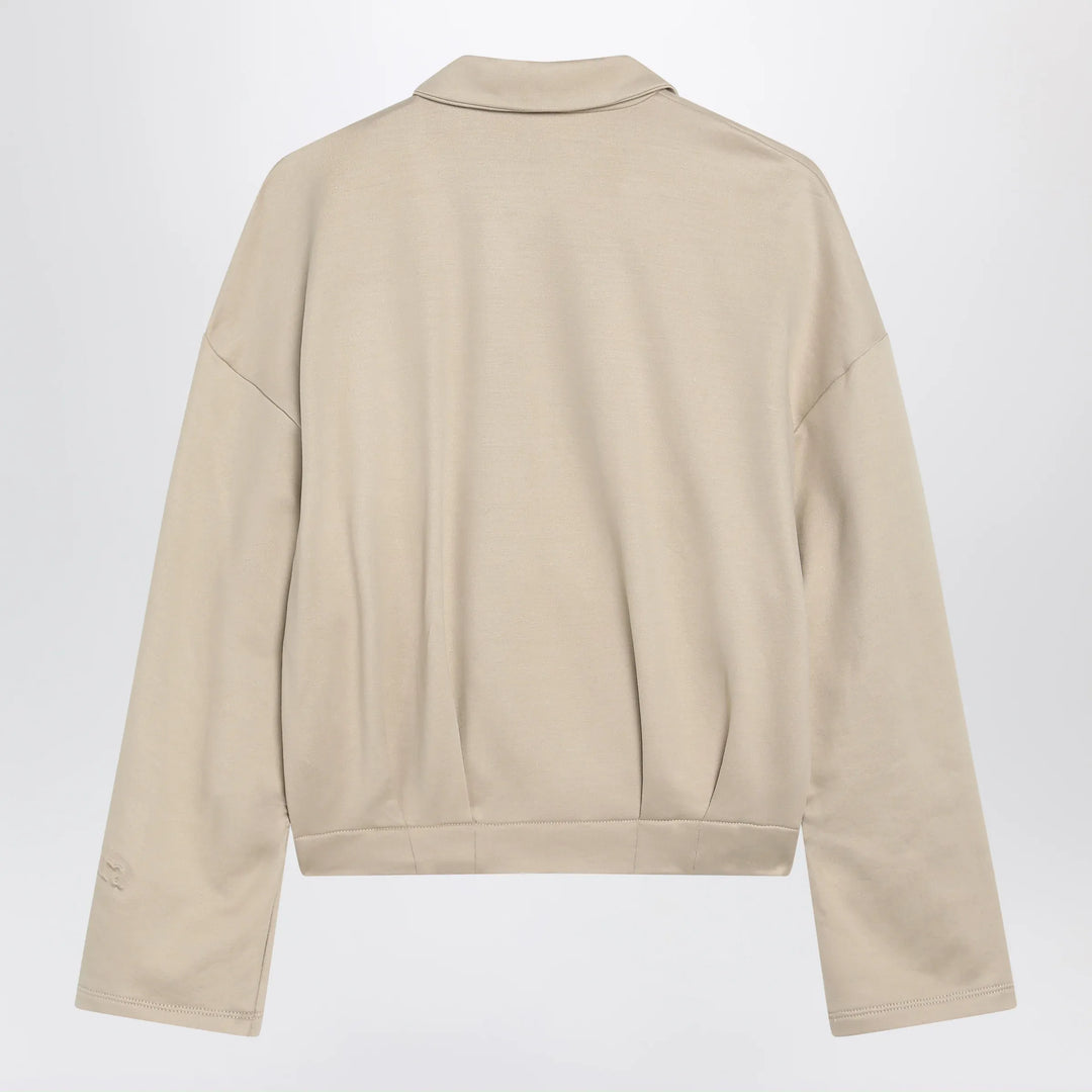 Max Mara - Beige cropped sweatshirt in silk blend Brand Shirts &amp; Tops M