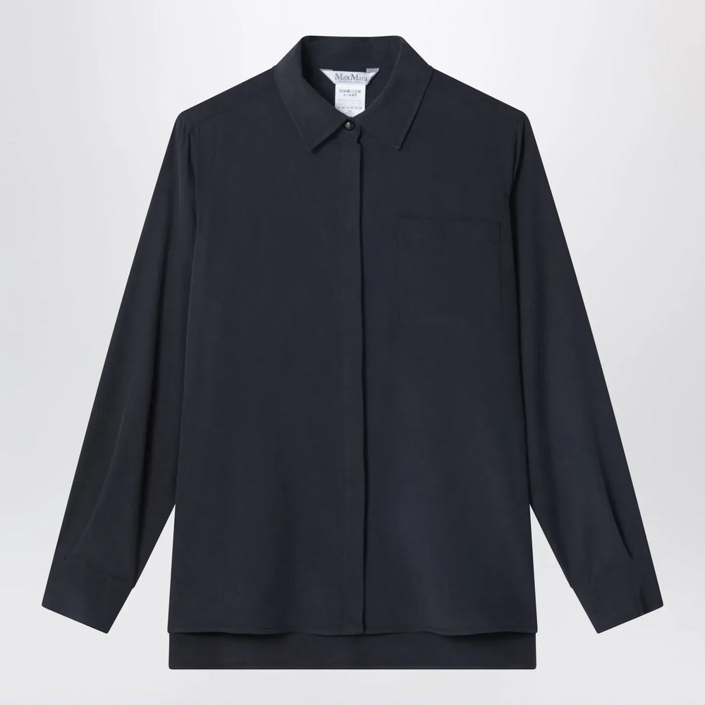 Max Mara - Blue silk shirt Brand Shirts & Tops 38  IT