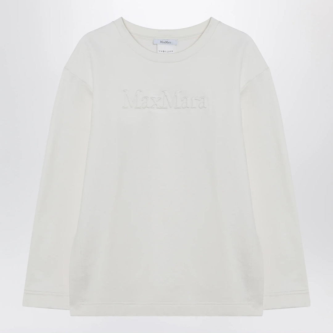 Max Mara - White sweatshirt in silk blend Brand Shirts &amp; Tops