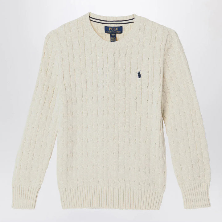 Polo Ralph Lauren - Cream cable-knit crewneck sweater Brand Shirts &amp; Tops 2