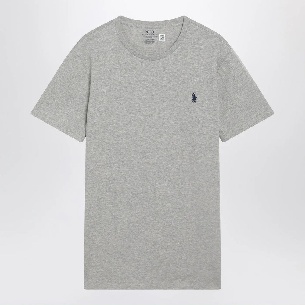 Polo Ralph Lauren - Grey mélange cotton Custom Slim-Fit T-shirt Brand Shirts & Tops S