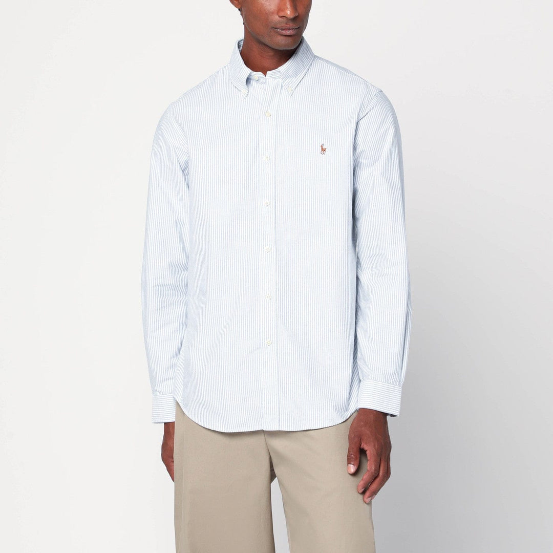 Shirts &amp; Tops XL Polo Ralph Lauren - Light blue/white striped Oxford shirt Custom-fit Brand
