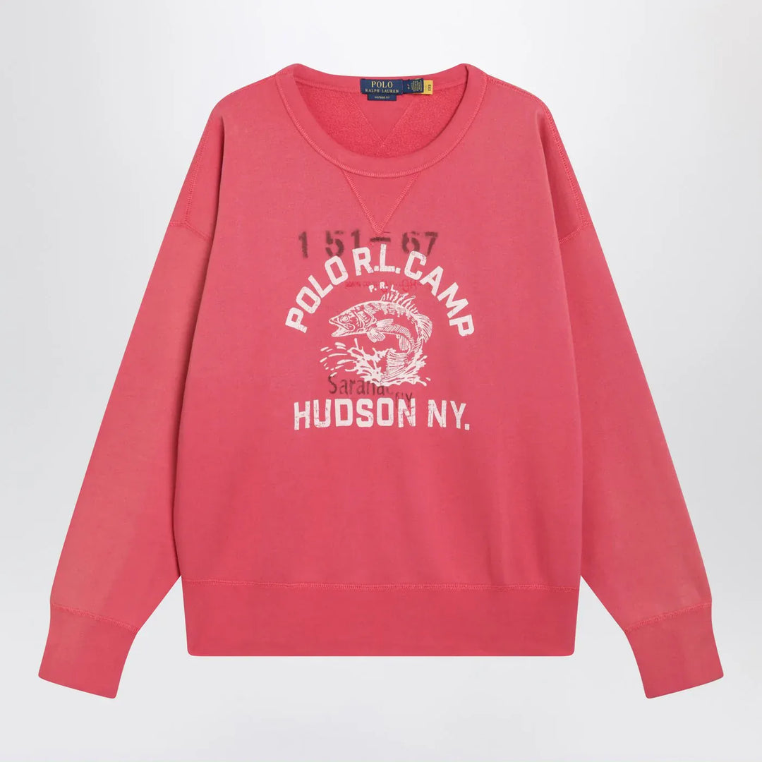 Polo Ralph Lauren - Light red sweatshirt with logo print Brand Shirts &amp; Tops S