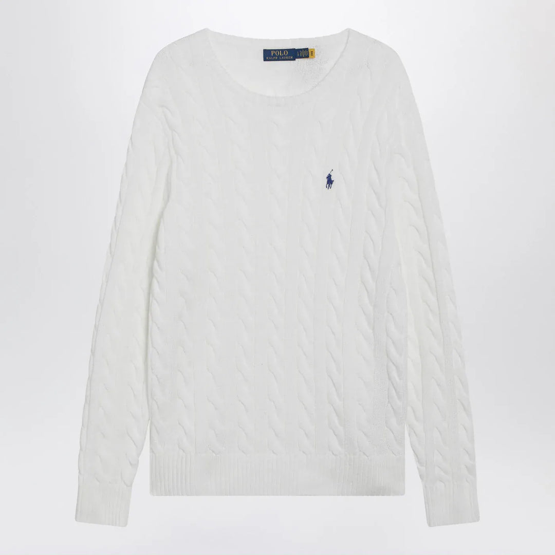 Polo Ralph Lauren - White cable-knit cotton sweater Brand Shirts &amp; Tops S