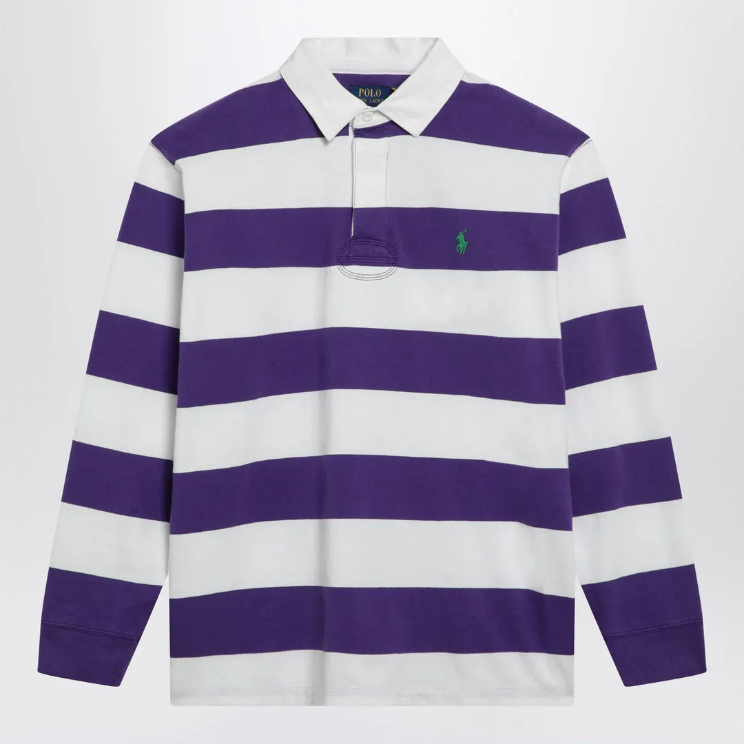 Polo Ralph Lauren - White/purple striped Classic Fit polo shirt Brand Shirts &amp; Tops XL