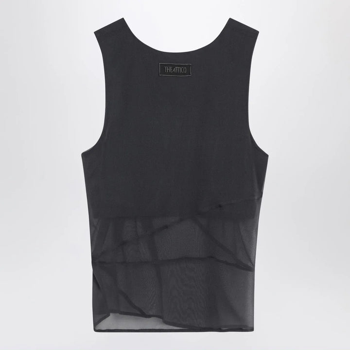 The Attico - Gray silk tank top Brand Shirts &amp; Tops 40  IT