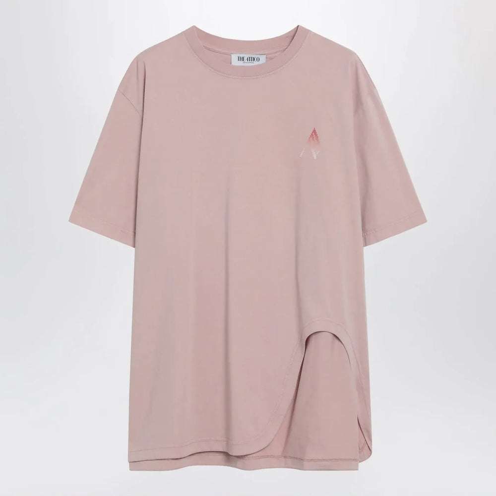 The Attico - Pink T-shirt with back print Brand Shirts & Tops 40  IT