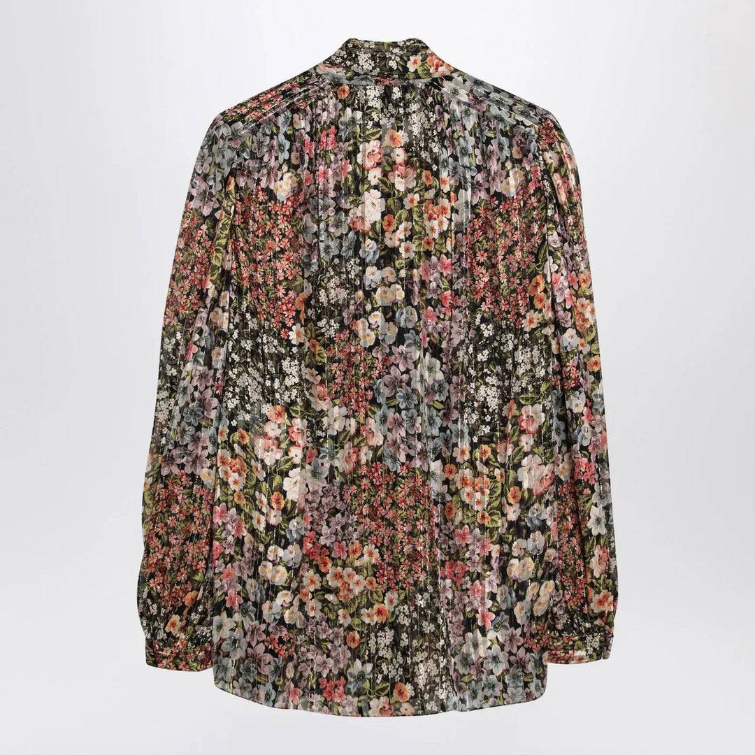 Valentino - Silk blouse with floral print Brand Shirts &amp; Tops 42  IT