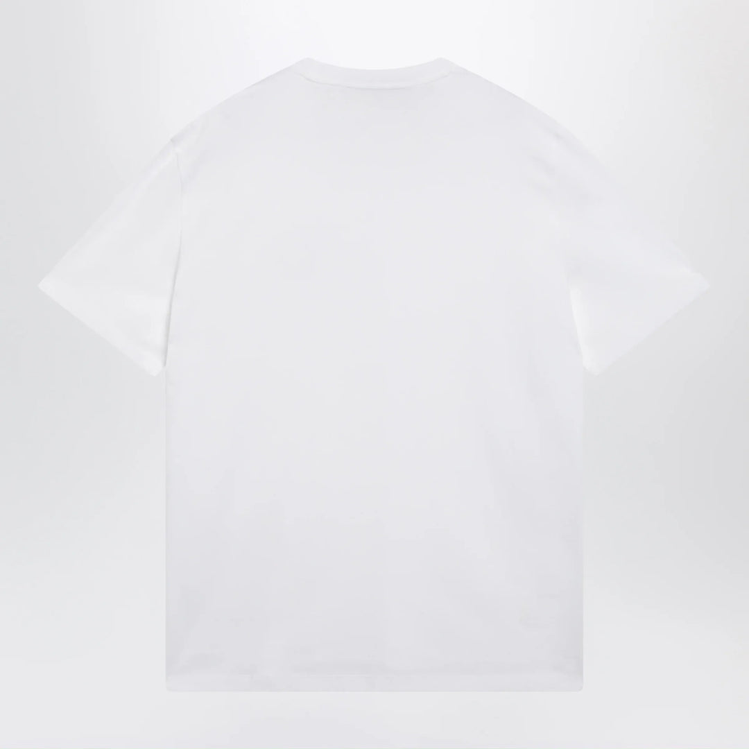 Valentino - White cotton T-shirt with VLogo embroidery Brand Shirts &amp; Tops