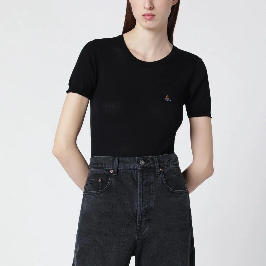 Vivienne Westwood - Bea black cotton top Brand Shirts &amp; Tops S