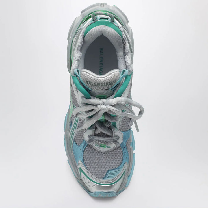 Balenciaga - Runner Sneakers in grey, green and blue Brand Shoes
