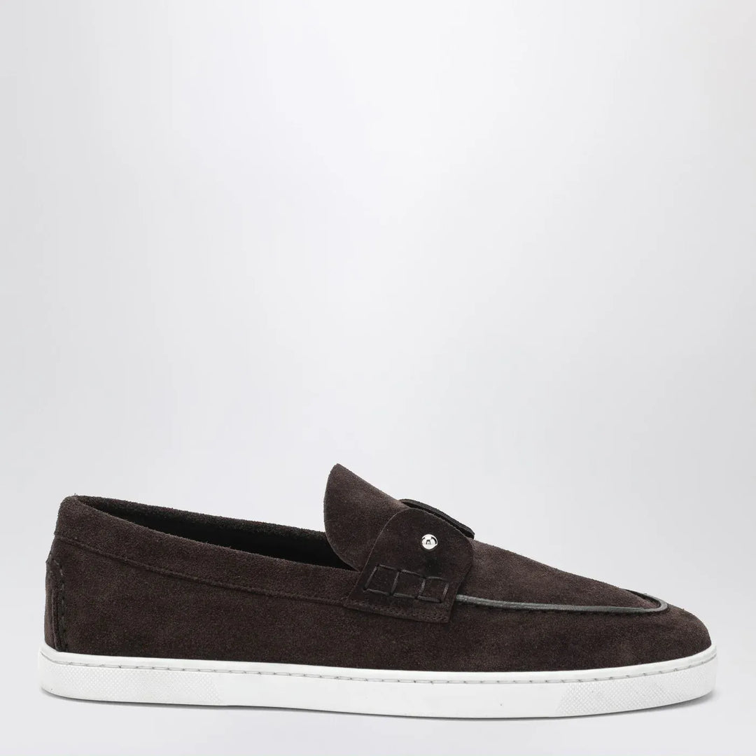 Christian Louboutin - Chambeliboat loafers in Coffee-Coloured Suede Brand Shoes 41,5 IT