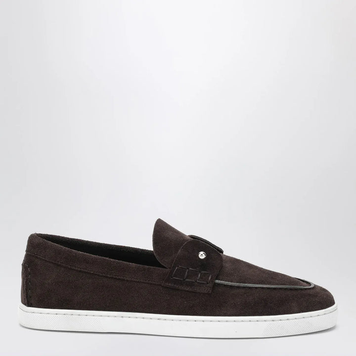 Christian Louboutin - Chambeliboat loafers in Coffee-Coloured Suede Brand Shoes 41,5 IT