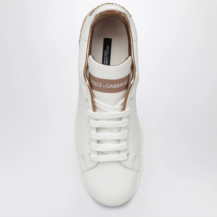 Dolce&amp;Gabbana - White/gold Portofino sneakers Brand Shoes
