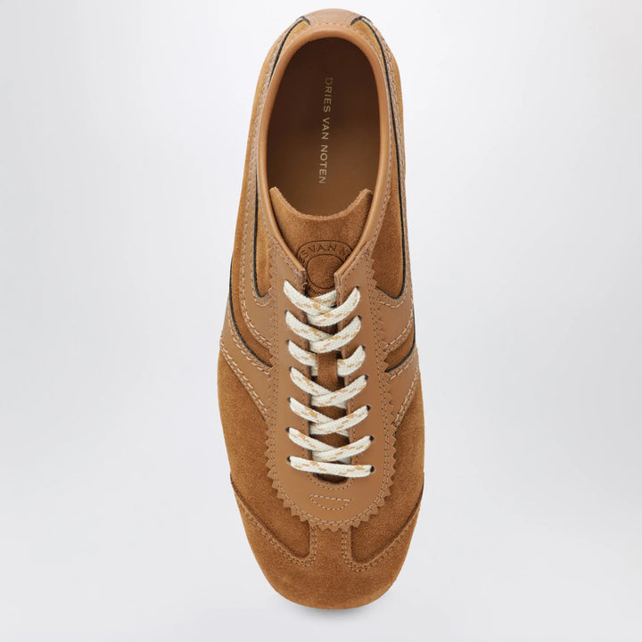 Dries Van Noten - Brown leather and suede Sneakers Brand Shoes