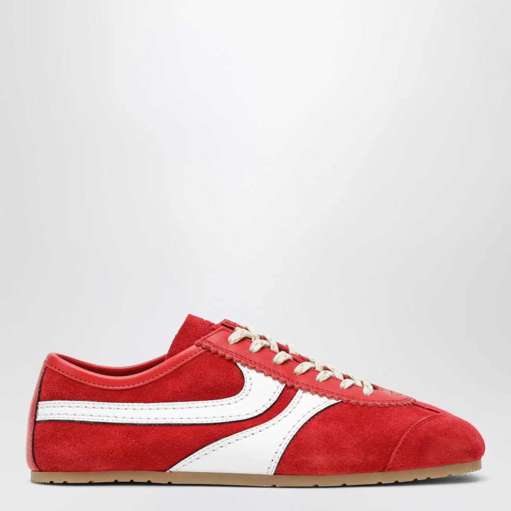 Dries Van Noten - Red/white leather and suede Sneakers Brand Shoes 38 IT
