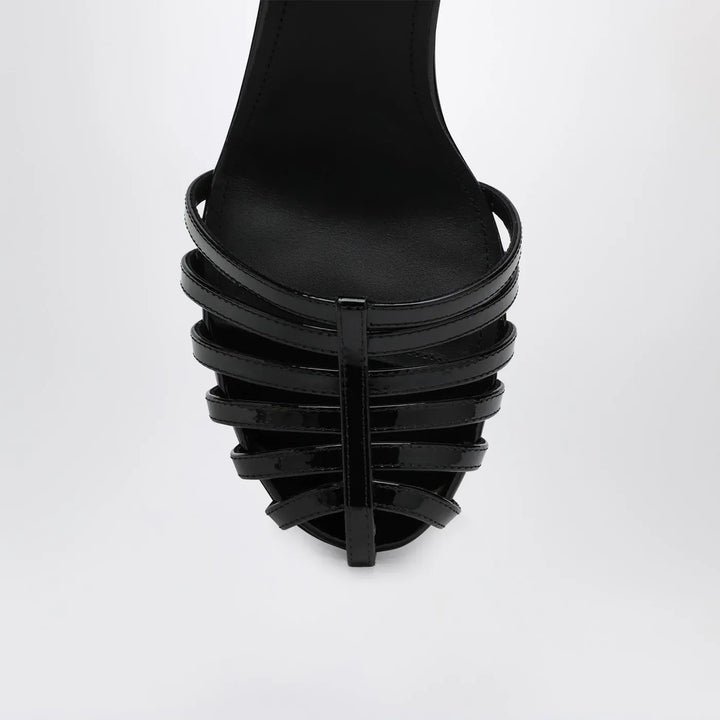 Givenchy - Patent Leather Cage Heeled Sandals Brand Shoes