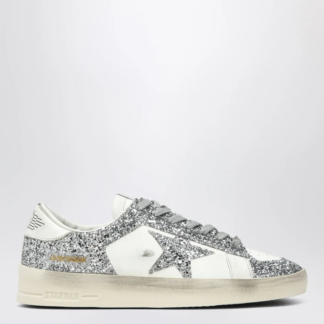 Golden Goose - Stardan white/glitter silver Sneakers Brand Shoes 39 IT