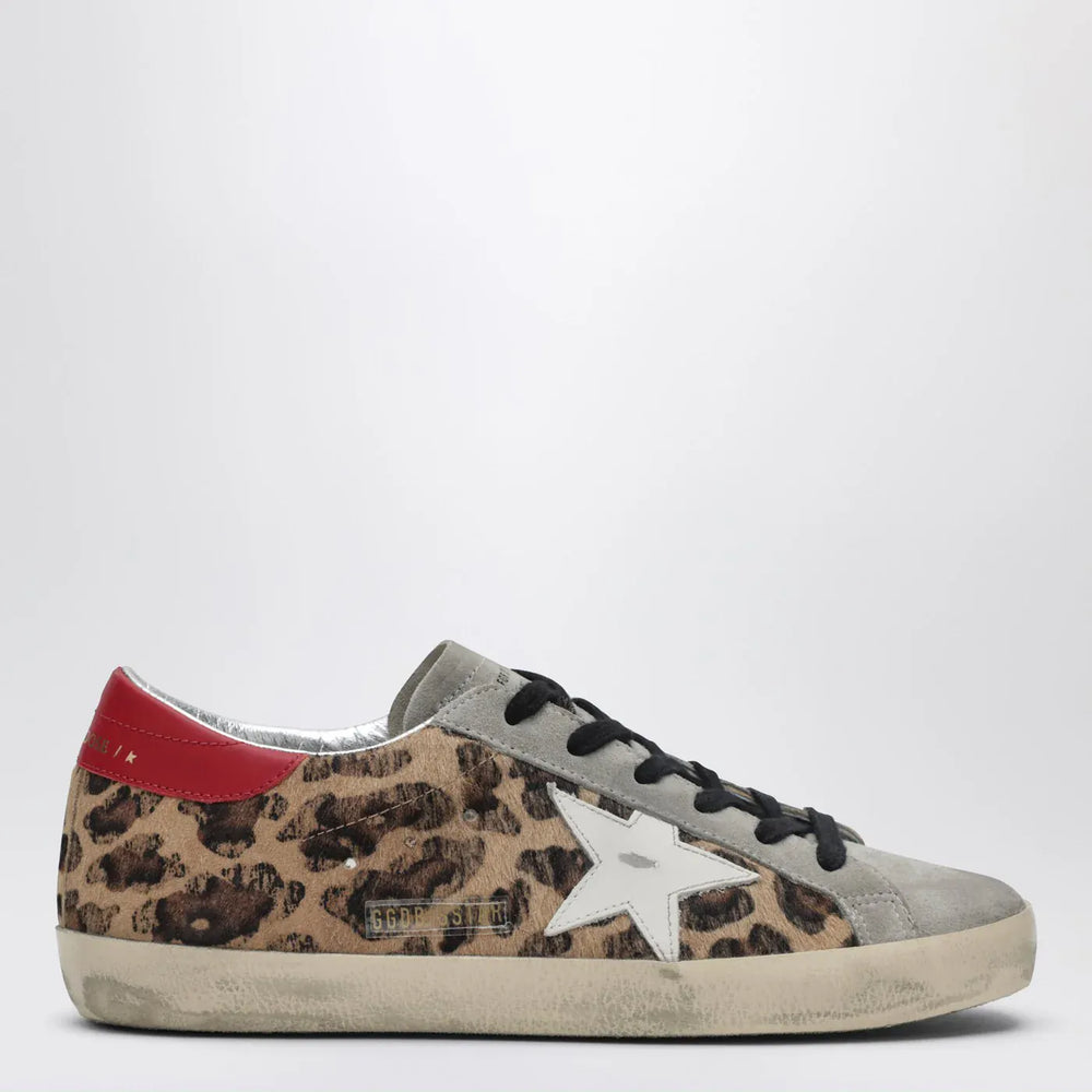 Golden Goose - Super-star Sneakers in leopard-print pony hair Brand Shoes 36 IT