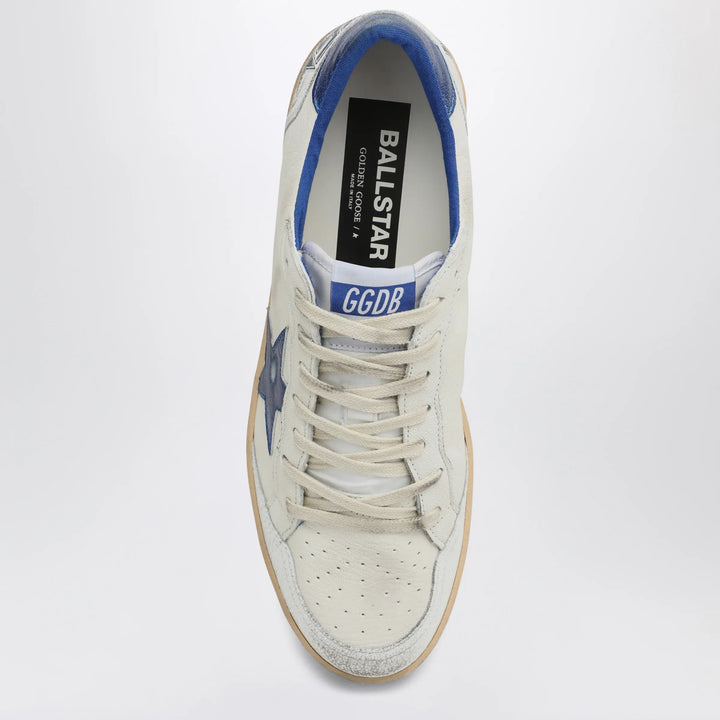 Golden Goose - White/metallic blue Ballstar sneakers Brand Shoes