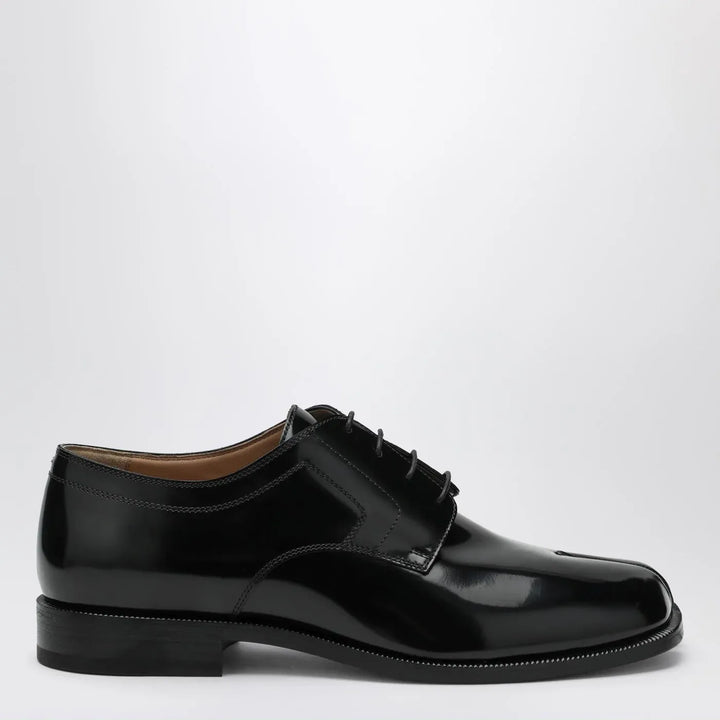 Maison Margiela - Black Tabi lace-up shoe in polished calfskin Brand Shoes 41 IT