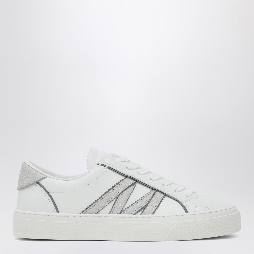 Shoes Moncler - White leather Monaco2 sneakers Brand