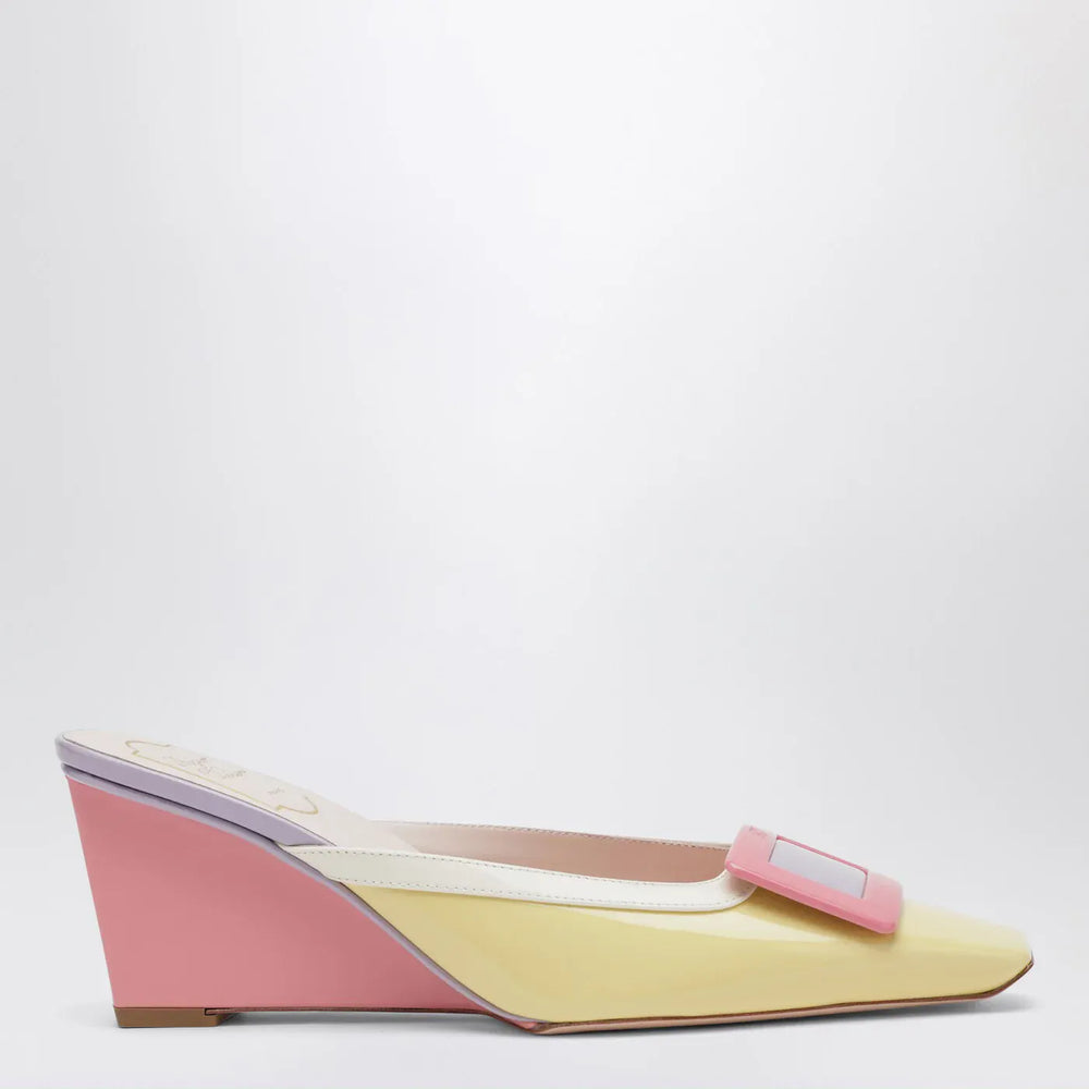 ROGER VIVIER - Belle Vivier Wedge mules in patent leather Brand Shoes 37,5 IT