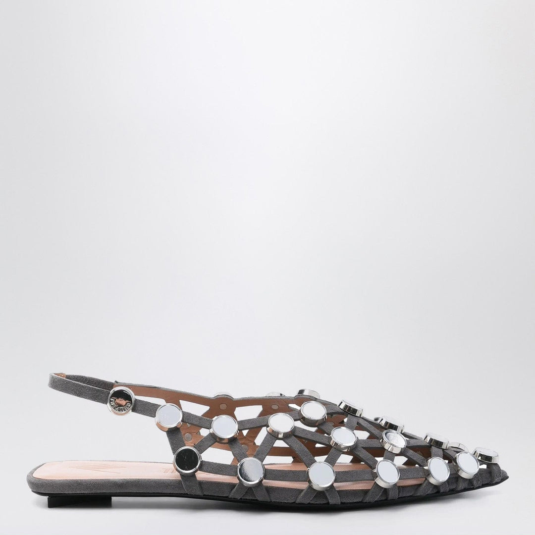 Shoes The Attico - Dark grey Grid ballerina Brand